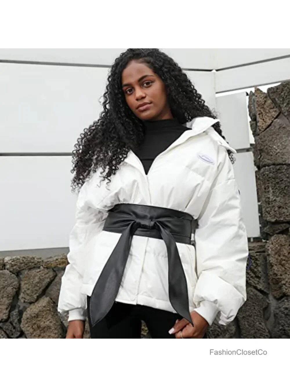 Women's Wide Waistband Wrap Belt, Soft Faux Leather, Adjustable, Knotted